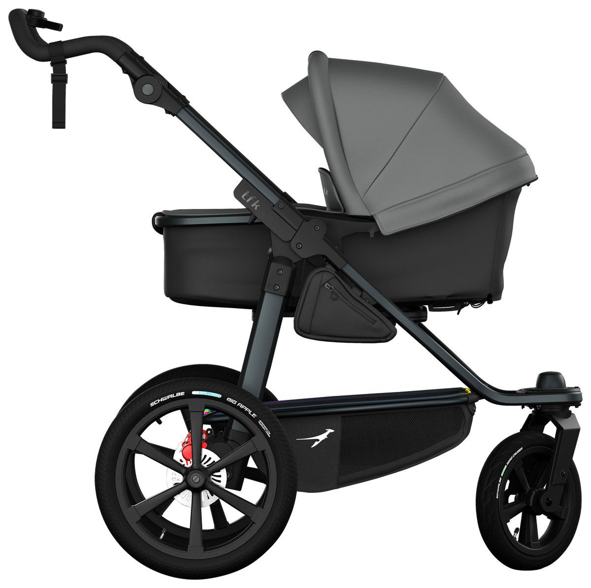 KOMBIKINDERWAGEN TFK Pro  - Anthrazit/Olivgrün, Basics, Textil/Metall (66/118/110cm) - TFK