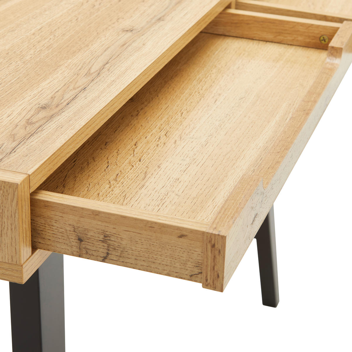 SCHREIBTISCH 110/58/85 cm  in Wildeiche  - Wildeiche/Schwarz, Basics, Holz/Holzwerkstoff (110/58/85cm) - Boxxx