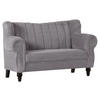 2-SITZER-SOFA Cord Hellgrau  - Dunkelbraun/Hellgrau, Design, Holz/Textil (168/96/75cm)