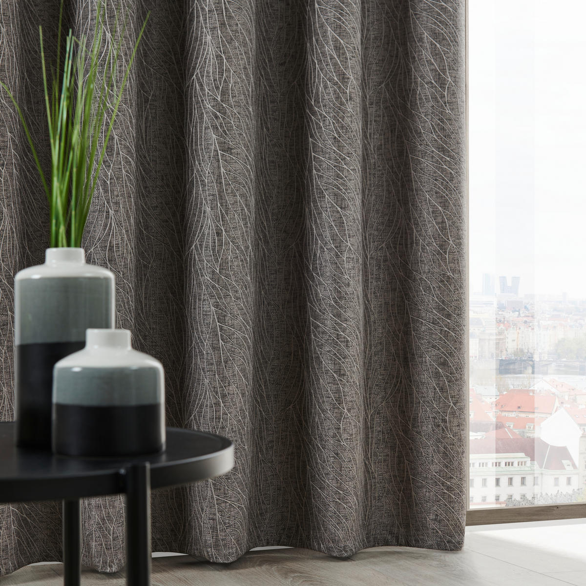 DRAPERIE CONFECȚIONATĂ opac  - maro, Konventionell, plastic (140/245cm) - Esposa