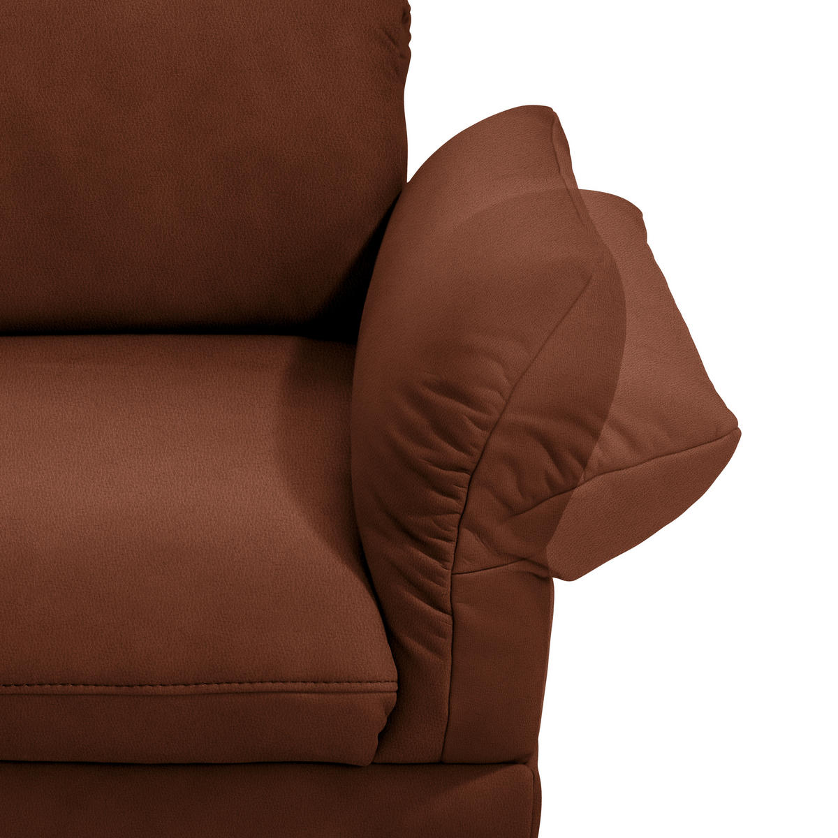 ECKSOFA Posh in Echtleder Hellbraun  173/308 cm  - Hellbraun/Anthrazit, Design, Leder/Metall (173/308cm) - Joop!