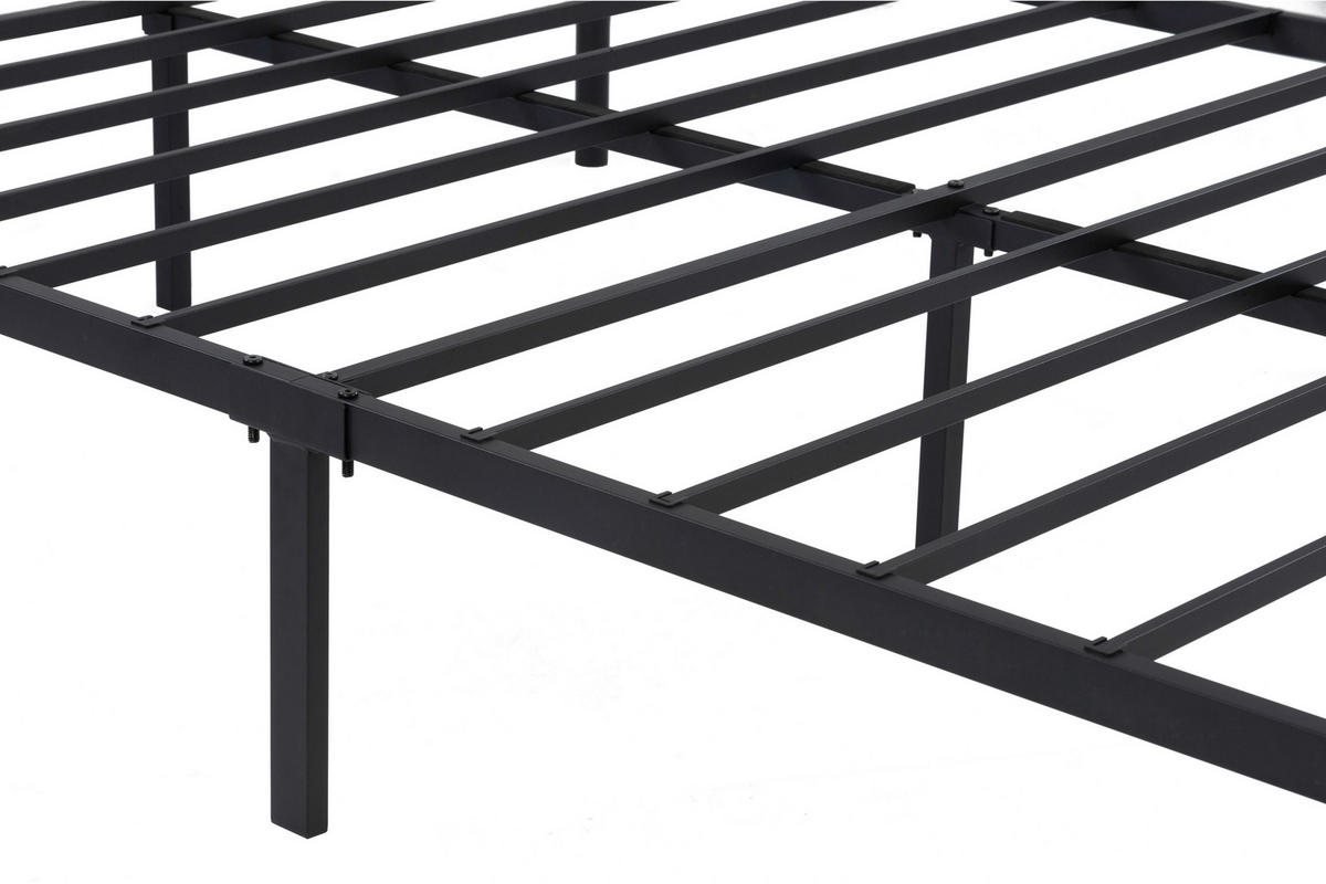 METALLBETT 140/200 cm  in Schwarz  - Schwarz, Basics, Metall (140/200cm) - Boxxx