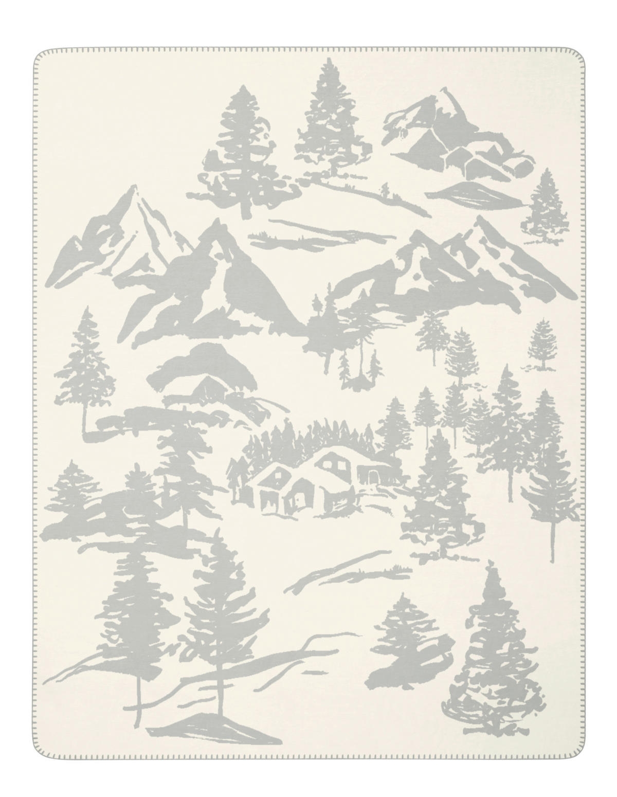 TAKARÓ 150/200 cm  - világosszürke/krémszínű, Basics, textil (150/200cm)