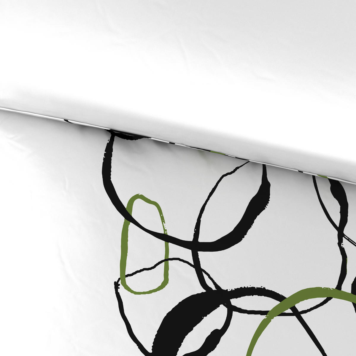 POSTELJINA SA DVA LICA SILENT LIVING 140/200 cm saten zelena, crna  - zelena/crna, Trendi, tekstil (140/200cm) - Esposa