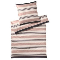 BETTWÄSCHE Covered Comfort Makosatin 155/220 cm  - Beige/Schwarz, Basics, Textil (155/220cm) - Yes for bed