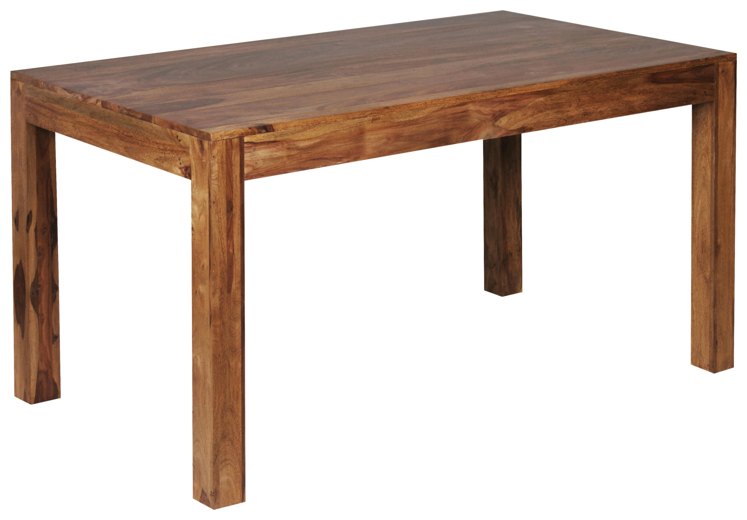 ESSTISCH Sheesham massiv rechteckig Sheeshamfarben  - Sheeshamfarben, Design, Holz (140/80/76cm) - MID.YOU
