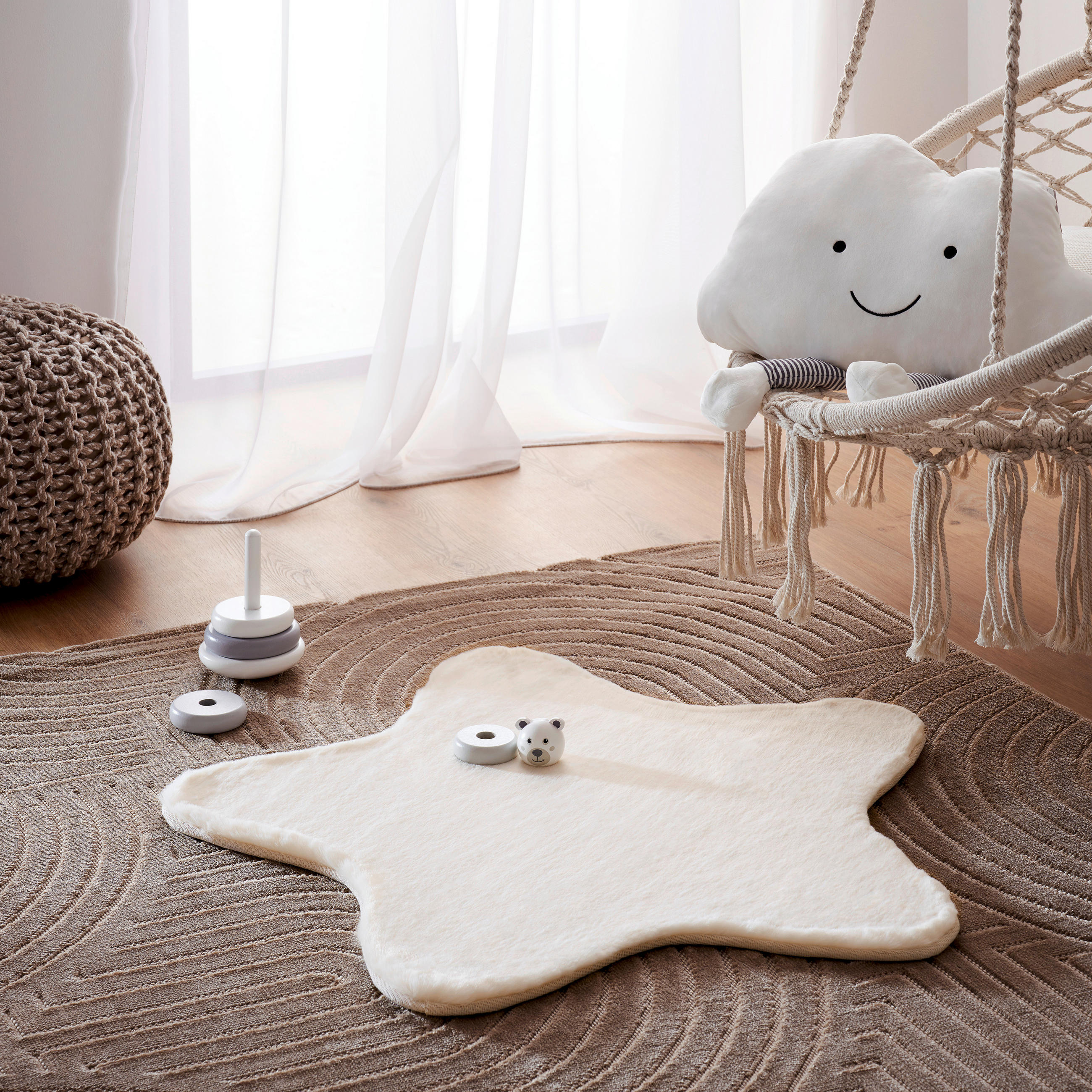 KINDERTEPPICH 80/80 cm  - Creme, Basics, Textil (80/80cm) - Ben'n'jen
