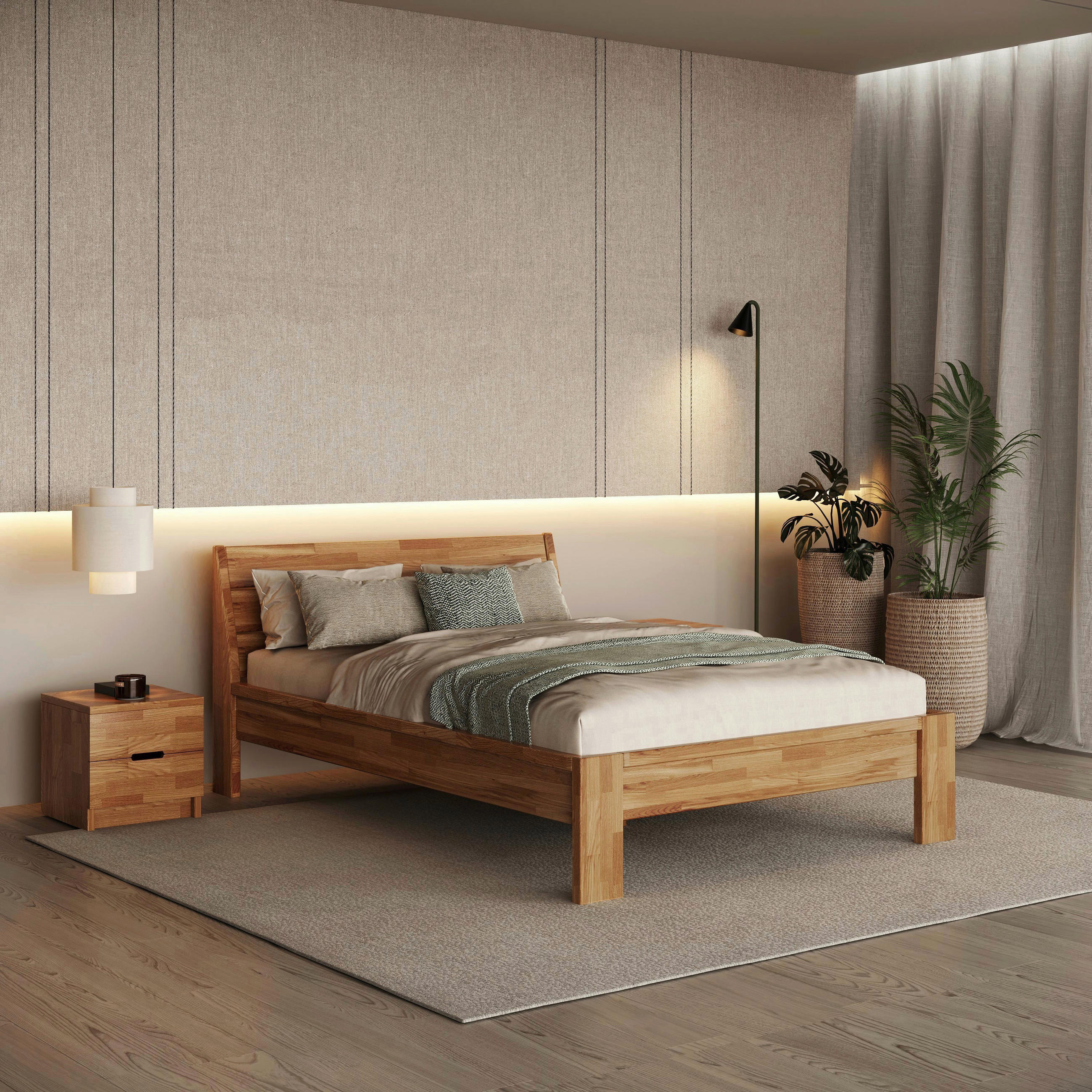 BETT 180/200 cm  in Wildeiche  - Wildeiche, MODERN, Holz (180/200cm) - MID.YOU