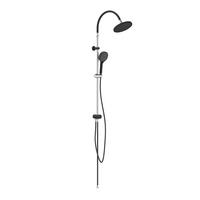 ÜBERKOPFBRAUSESET  - Chromfarben/Schwarz, Basics, Kunststoff/Metall (22,5/100/5cm) - Schütte