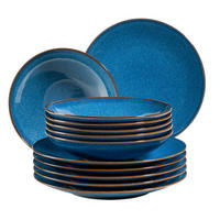 TAFELSERVICE Ossia 12-teilig  - Blau, Basics, Keramik (36/36,5/31,5cm) - Mäser