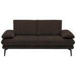2,5-SITZER Dieter Knoll in Velours Dunkelbraun  - Dunkelbraun/Beige, Design, Textil/Metall (196/89/104cm) - Dieter Knoll