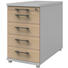 ANSTELLCONTAINER - Eichefarben/Anthrazit, Basics, Holzwerkstoff/Metall (43/72-78/80cm) ANSTELLCONTAINER - Eichefarben/Anthrazit, Basics, Holzwerkstoff/Metall (43/72-78/80cm)