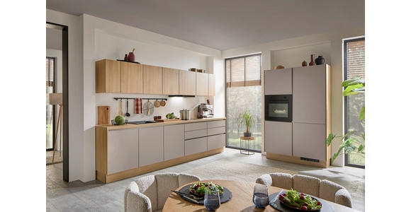 KÜCHENLEERBLOCK XO 15 344 cm  in Grau, Eichefarben  - Edelstahlfarben/Eichefarben, Design, Holzwerkstoff/Metall (344cm) - Xora