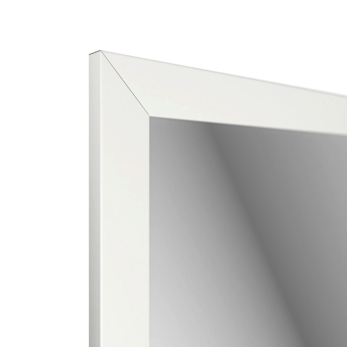 DEKOSPIEGEL  46/146 cm   in rechteckig  - Weiß, Basics, Glas/Holz (46/146cm)
