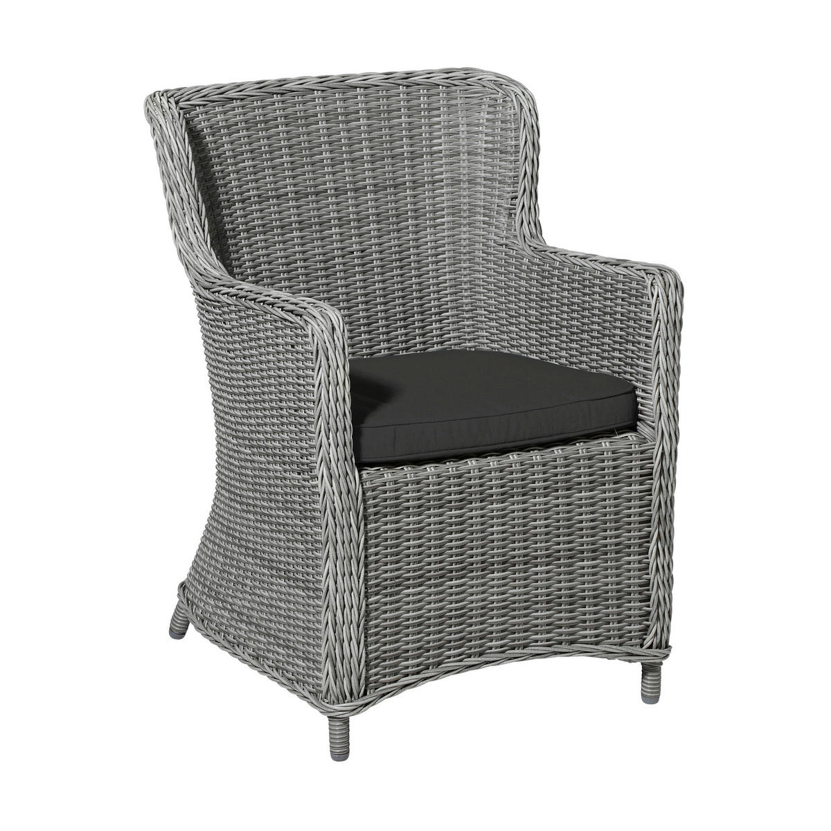 GARTENSITZKISSEN in Anthrazit  - Anthrazit, Basics, Textil (48/5/48cm)