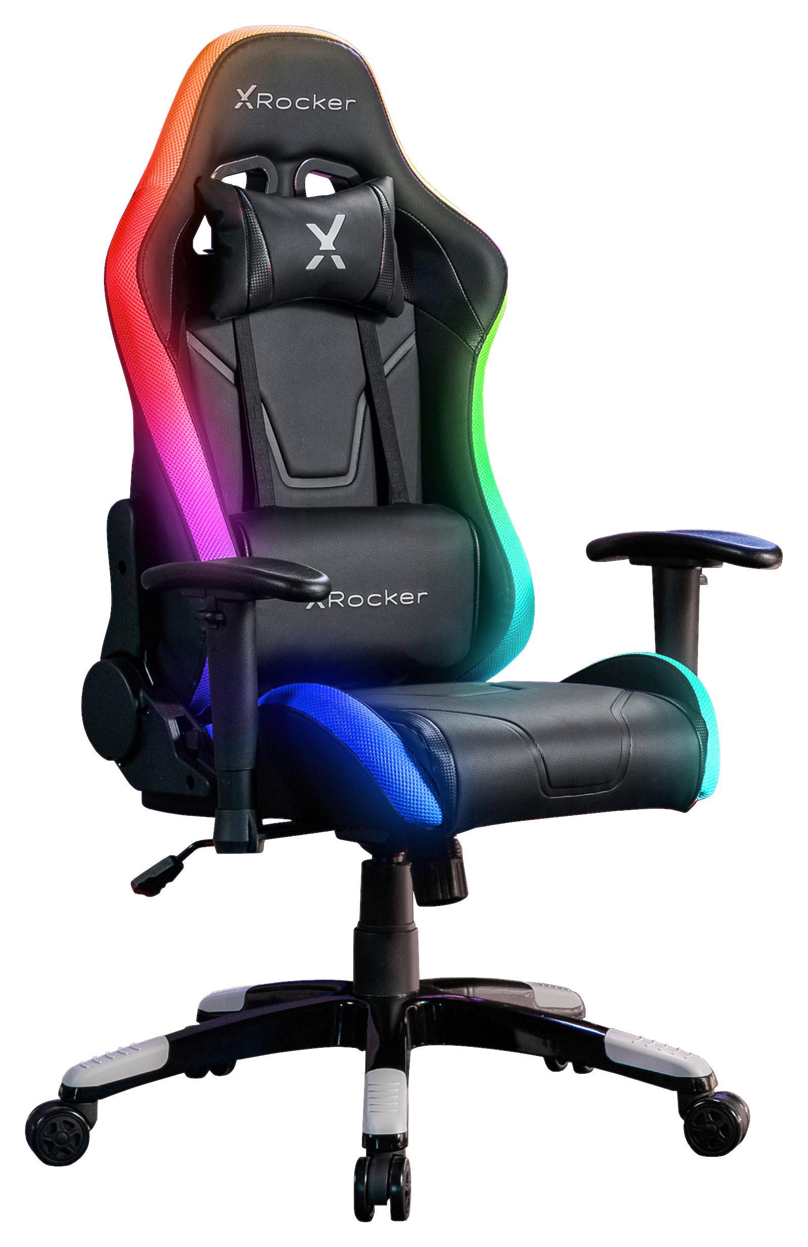 GAMINGSTUHL  in Lederlook Schwarz  - Schwarz, MODERN, Kunststoff/Textil (55/113/62,5cm) - X Rocker