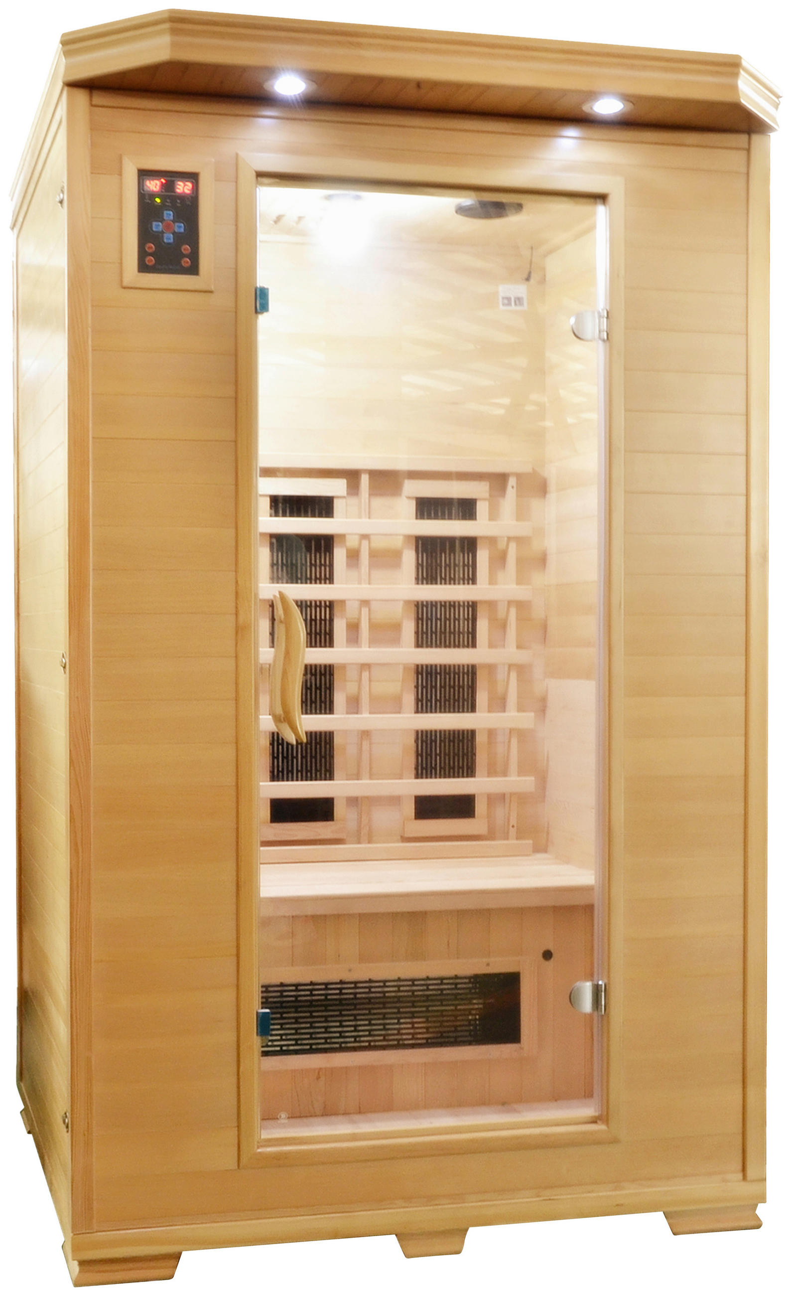 INFRAROTKABINE für 2 Personen  - Braun, Basics, Holz (120/195/120cm) - Sanotechnik