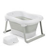 BABYBADEWANNE Wash N Fold  - Salbeigrün/Weiß, Basics, Kunststoff (56/44/78cm) - Hauck