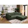 ECKSOFA in Struktur Grün  240/201 cm  - Schwarz/Grün, Design, Kunststoff/Textil (240/201cm) - MID.YOU