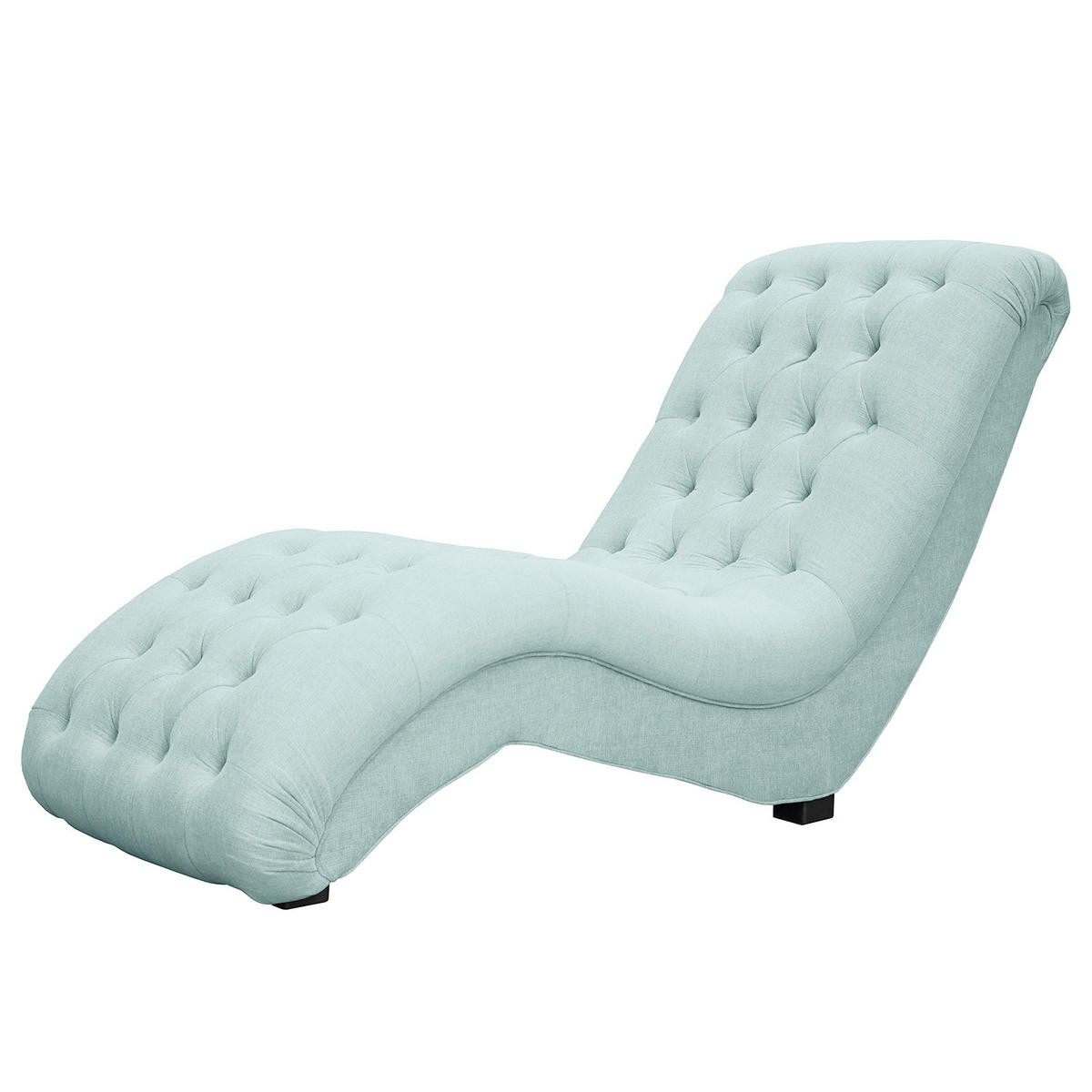 RELAXLIEGE Mikrofaser Pastellblau  - Pastellblau/Schwarz, Design, Kunststoff/Textil (67/90/159cm) - P & B