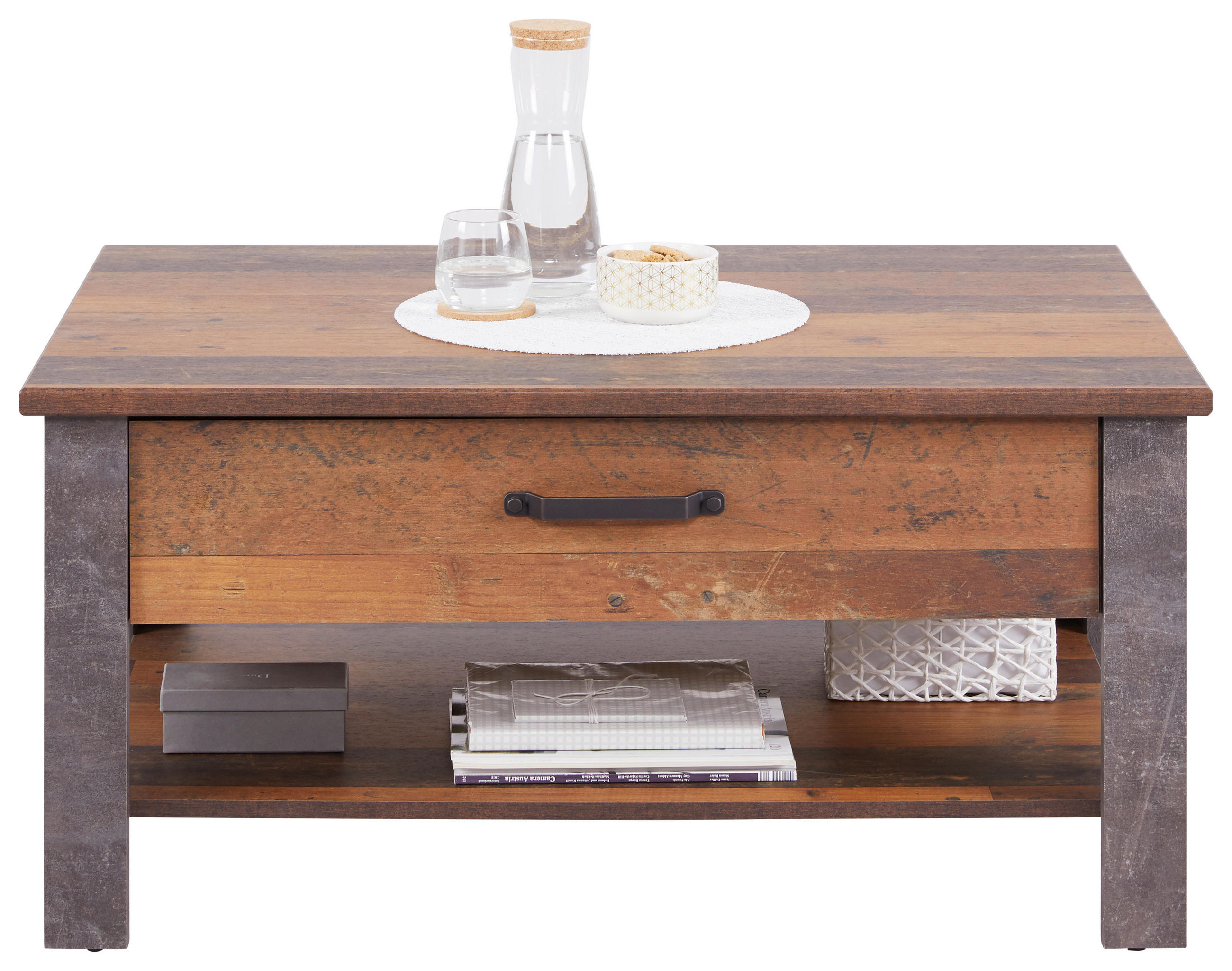 Couchtisch Mit Stauraum Ontario, Dekor/betonoptik