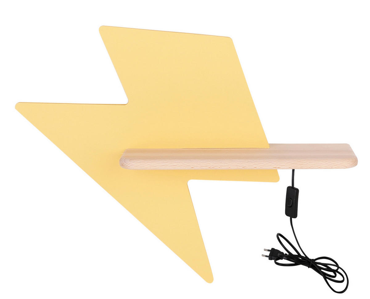 KINDERWANDLEUCHTE 40/12/31 cm   - Gelb, Basics, Holz/Holzwerkstoff (40/12/31cm)