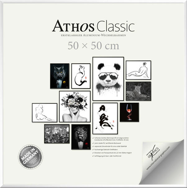 BILDERRAHMEN - Weiß Hochglanz, Basics, Papier/Holzwerkstoff (50/50/1,8cm)