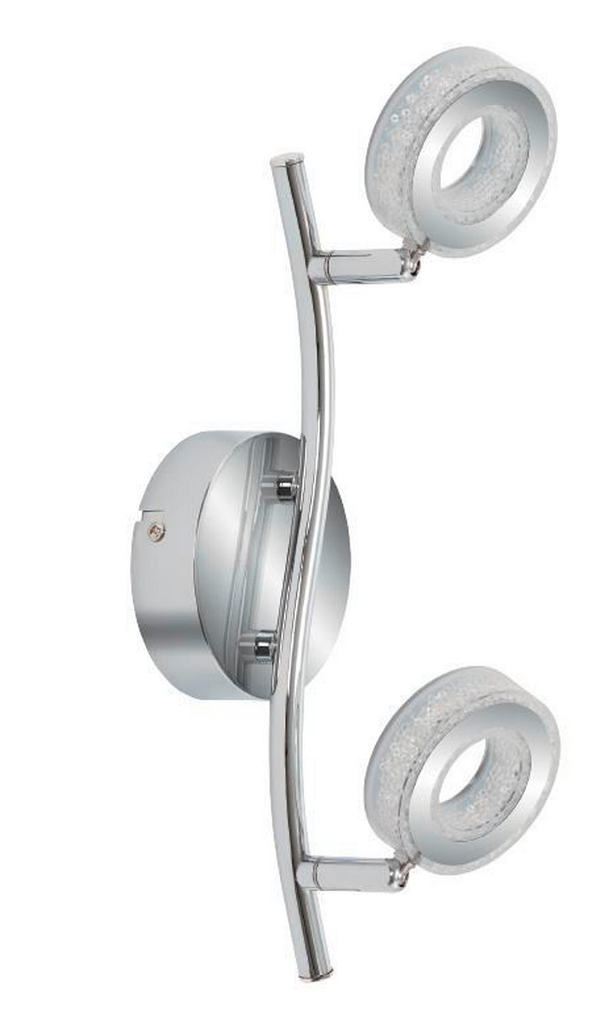 LED-TAKLAMPA Vinola 34/9/16 cm  - kromfärg, Design, metall/plast (34/9/16cm)
