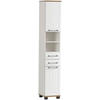 HOCHSCHRANK 30,3/180,9/32,6 cm  - Eichefarben/Schwarz, MODERN, Holzwerkstoff/Kunststoff (30,3/180,9/32,6cm) - Stylife