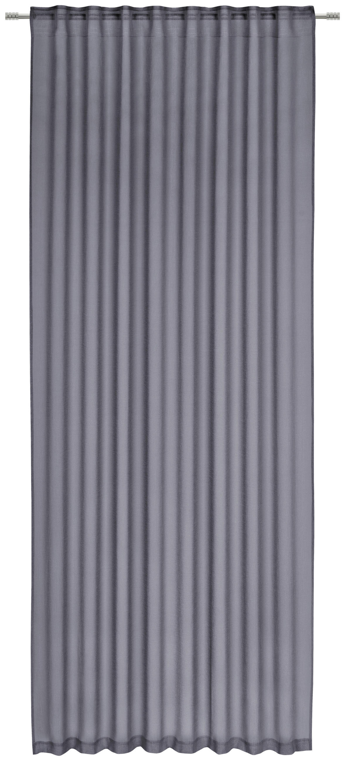 FERTIGVORHANG halbtransparent  - Anthrazit, Basics, Textil (300/255cm) - Esposa
