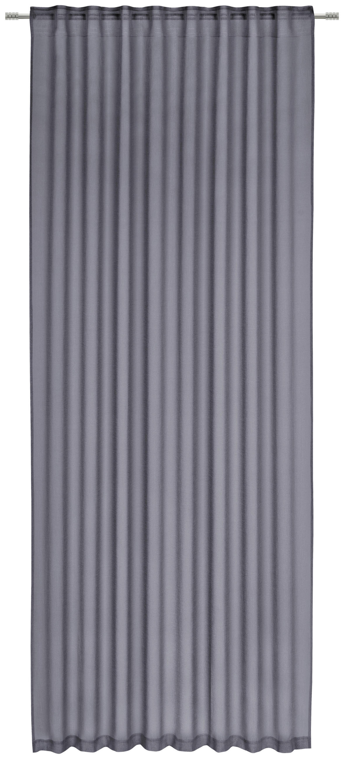 FERTIGVORHANG halbtransparent  - Anthrazit, Basics, Textil (300/255cm) - Esposa