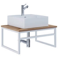 WASCHTISCHKOMBI 60 cm  - Honigeiche/Weiss, Modern, Keramik/Holzwerkstoff (60cm) - MID.YOU
