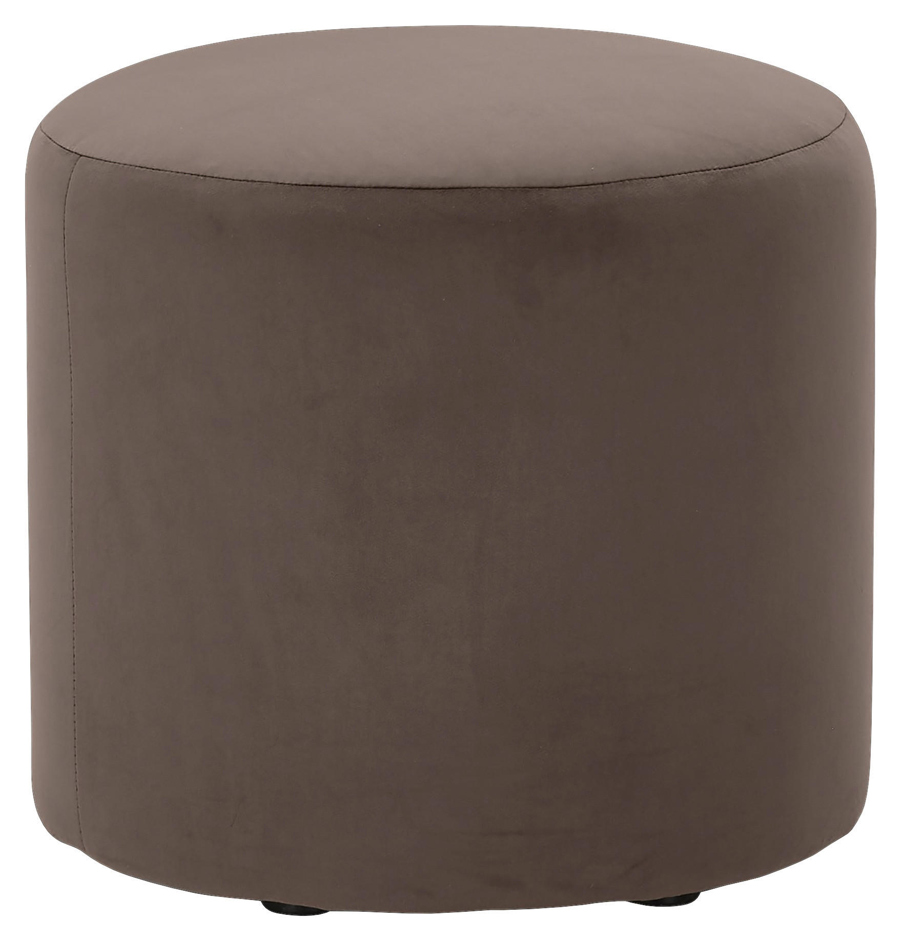 HOCKER Samt Braun  - Schwarz/Braun, KONVENTIONELL, Kunststoff/Textil (50/46/50cm) - SetOne by Musterring