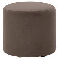 HOCKER Samt Braun  - Schwarz/Braun, KONVENTIONELL, Kunststoff/Textil (50/46/50cm) - SetOne by Musterring