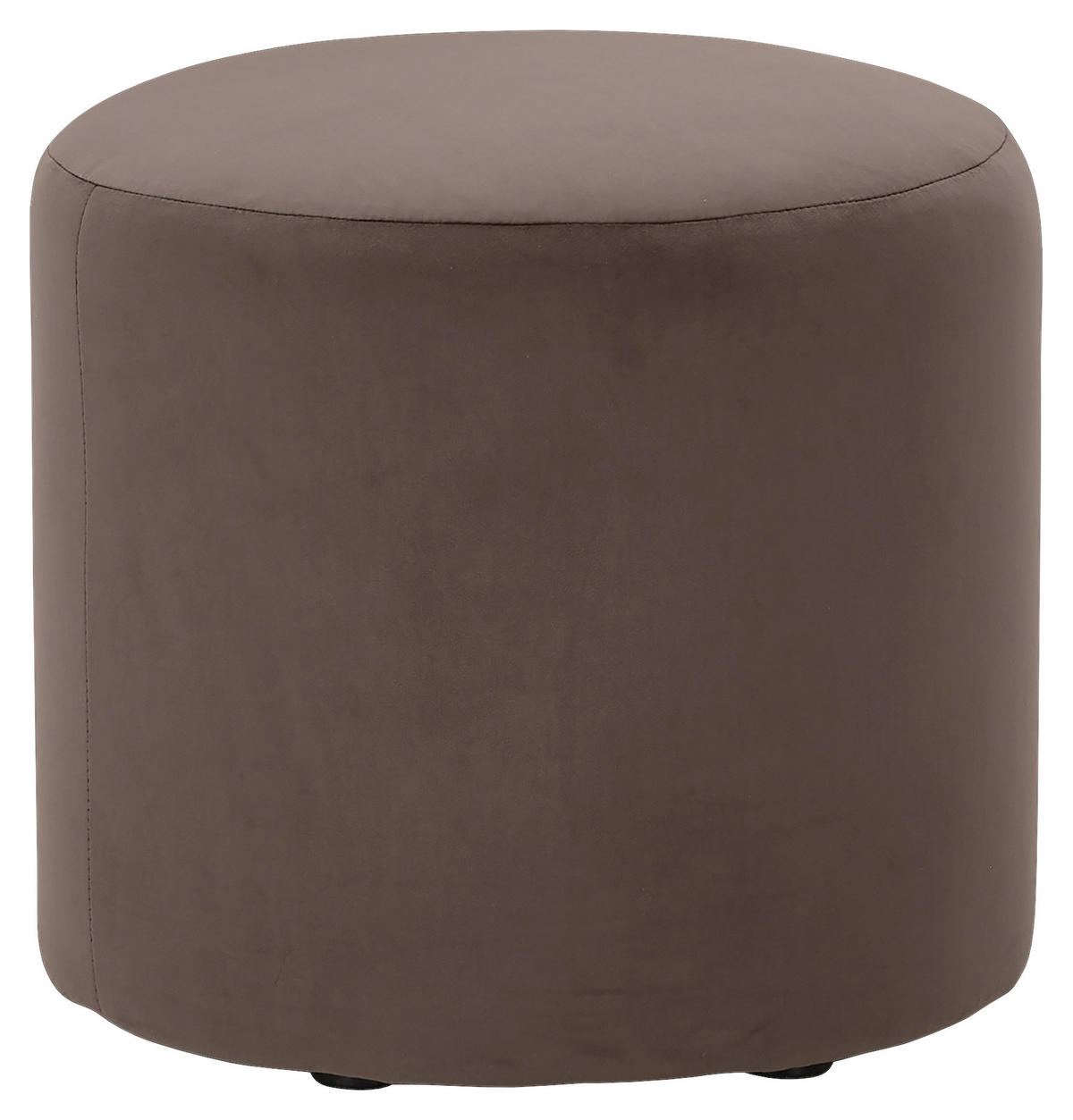 HOCKER Samt Braun  - Schwarz/Braun, KONVENTIONELL, Kunststoff/Textil (50/46/50cm) - SetOne by Musterring