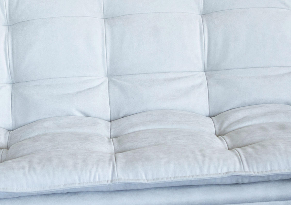BÄDDSOFFA i mikrofiber, kviltad beige  - beige/svart, Modern, trä/textil (194/100/90cm) - P & B