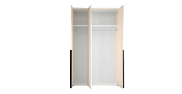 DREHTÜRENSCHRANK  in Kaschmir  - Kaschmir/Schwarz, MODERN, Holzwerkstoff/Kunststoff (135/225/52cm) - Carryhome
