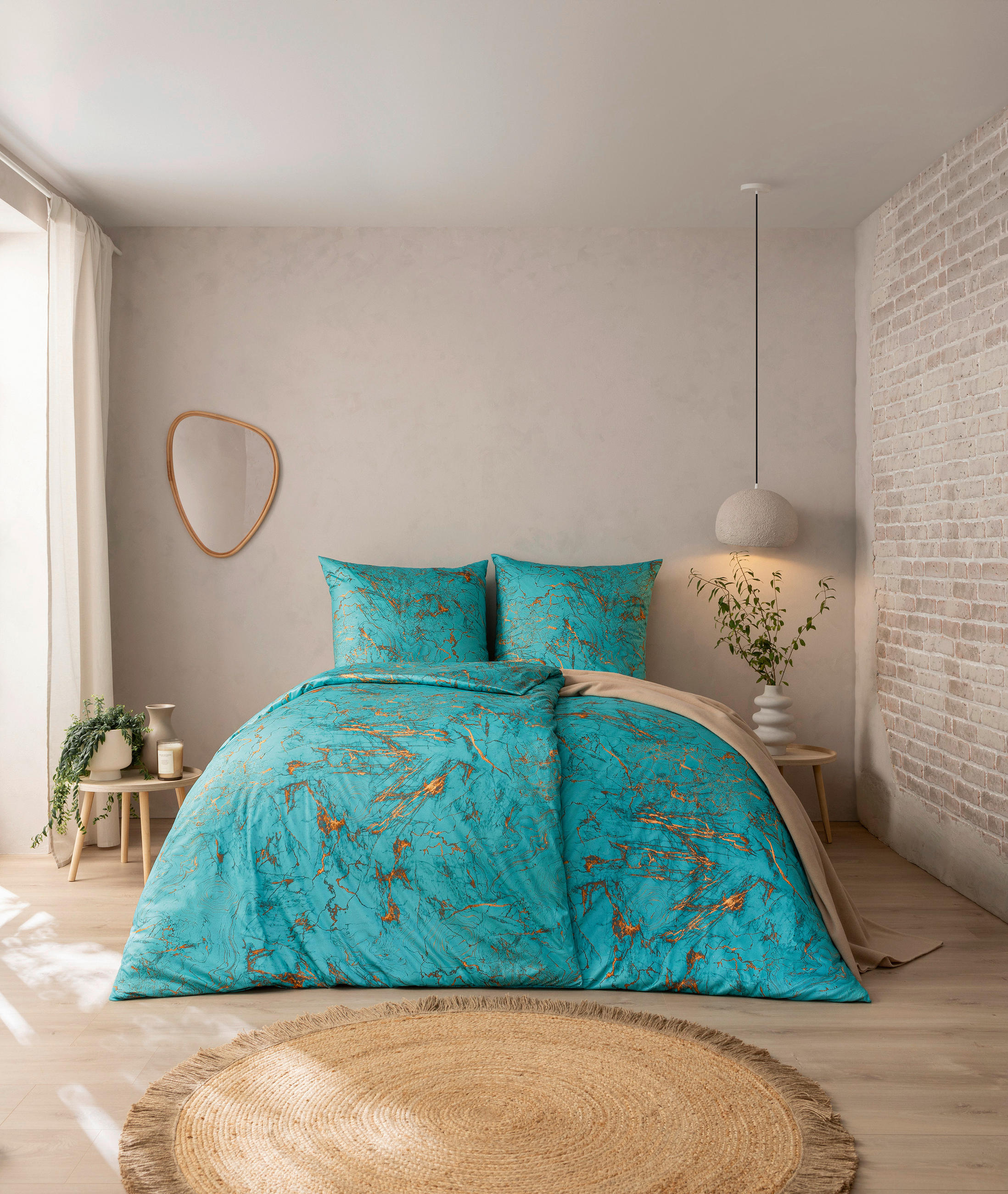 BETTWÄSCHE Atelier Interlock-Jersey 135/200 cm  - Blau, Design, Textil (135/200cm) - Estella