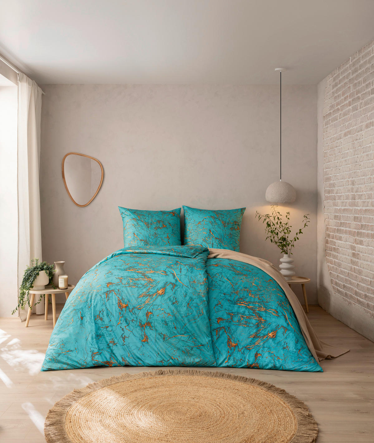 BETTWÄSCHE Atelier Interlock-Jersey 135/200 cm  - Blau, Design, Textil (135/200cm) - Estella
