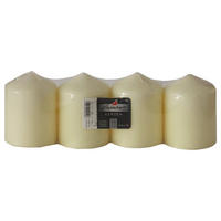 STUMPENKERZE  - Champagner, KONVENTIONELL (7,7/10cm) - Steinhart