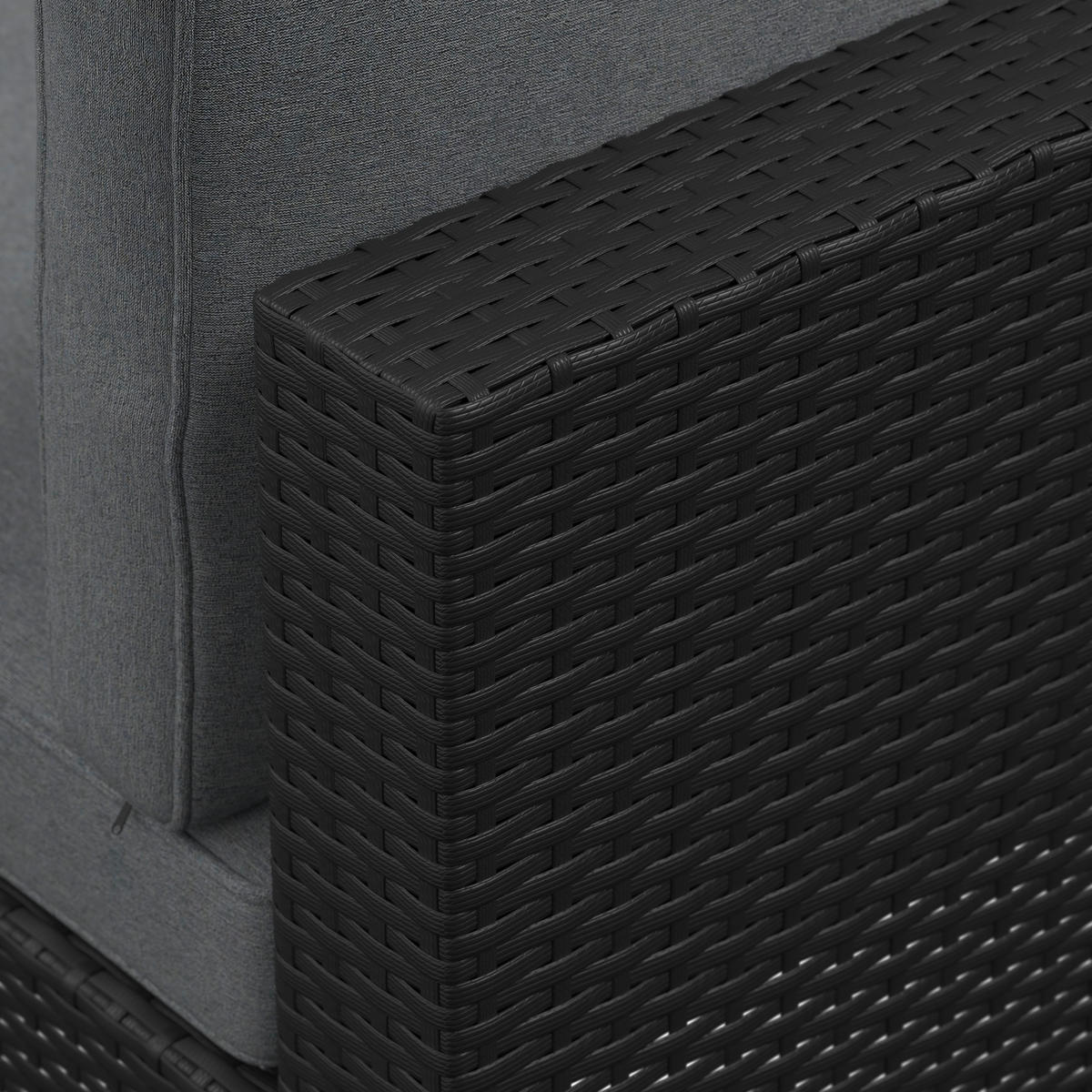 LOUNGEGARNITUR 144/209 cm Stahl  - Rot/Schwarz, Design, Kunststoff/Textil (144/209cm) - Ambia Garden