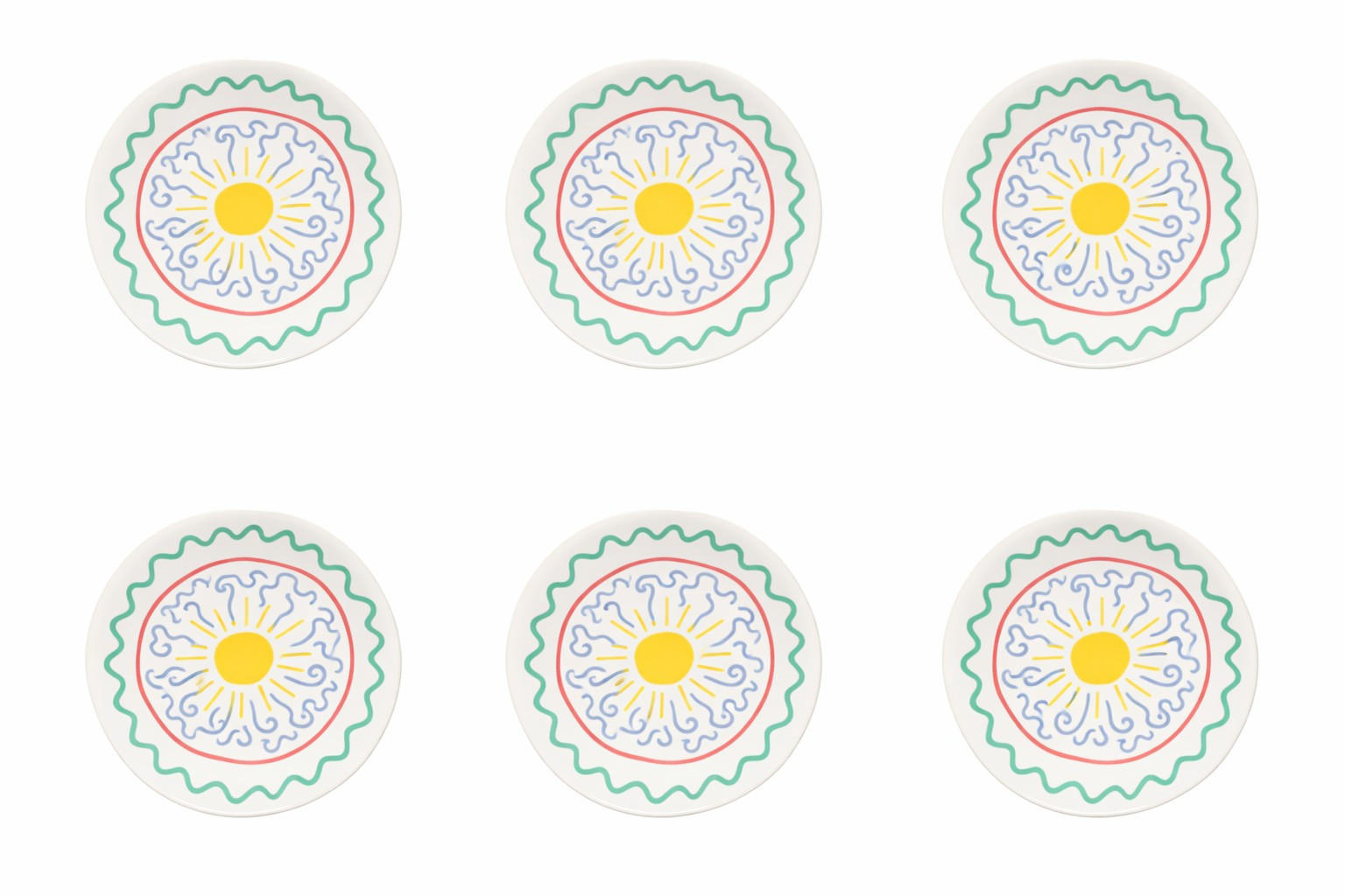 VORSPEISETELLERSET Multicolor SUMMER BLISS  - Multicolor, Basics, Keramik - Costa Nova