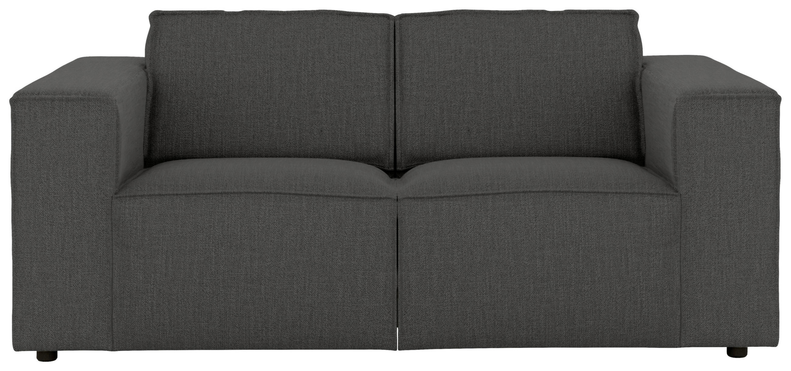 2-SITZER-SOFA Struktur Anthrazit  - Anthrazit/Schwarz, MODERN, Kunststoff/Textil (185/80/102cm) - MID.YOU