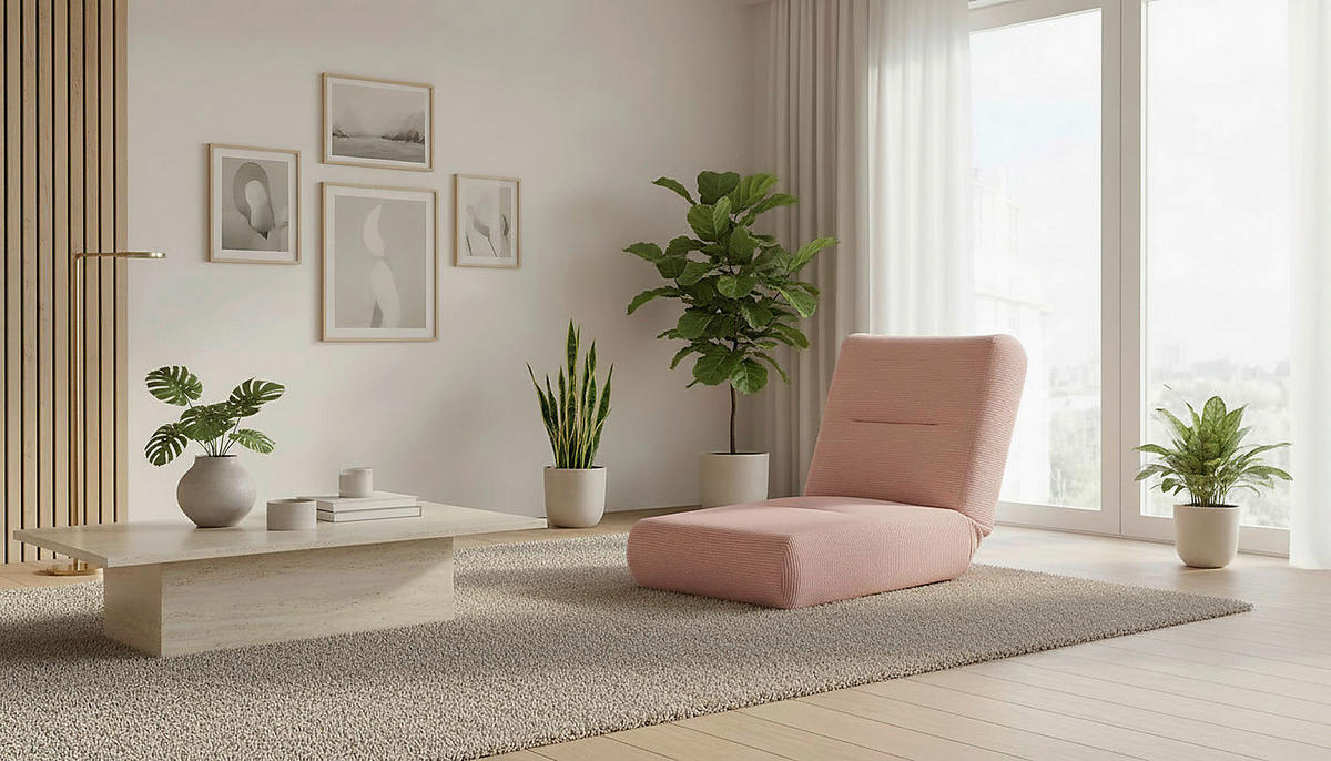 FEKVŐFOTEL textil fáradt rózsaszín  - fáradt rózsaszín, Design, textil (81/88/160cm) - Livetastic