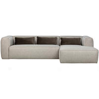 ECKSOFA Bean in Webstoff Hellgrau  305/175 cm  - Hellgrau, Design, Textil (305/175cm) - Livetastic