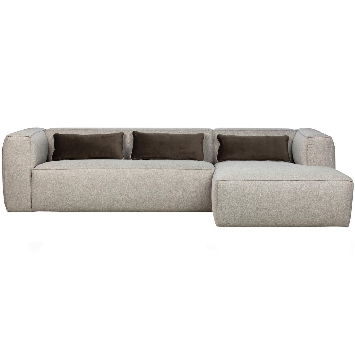 ECKSOFA Bean in Webstoff Hellgrau  305/175 cm  - Hellgrau, Design, Textil (305/175cm) - Livetastic