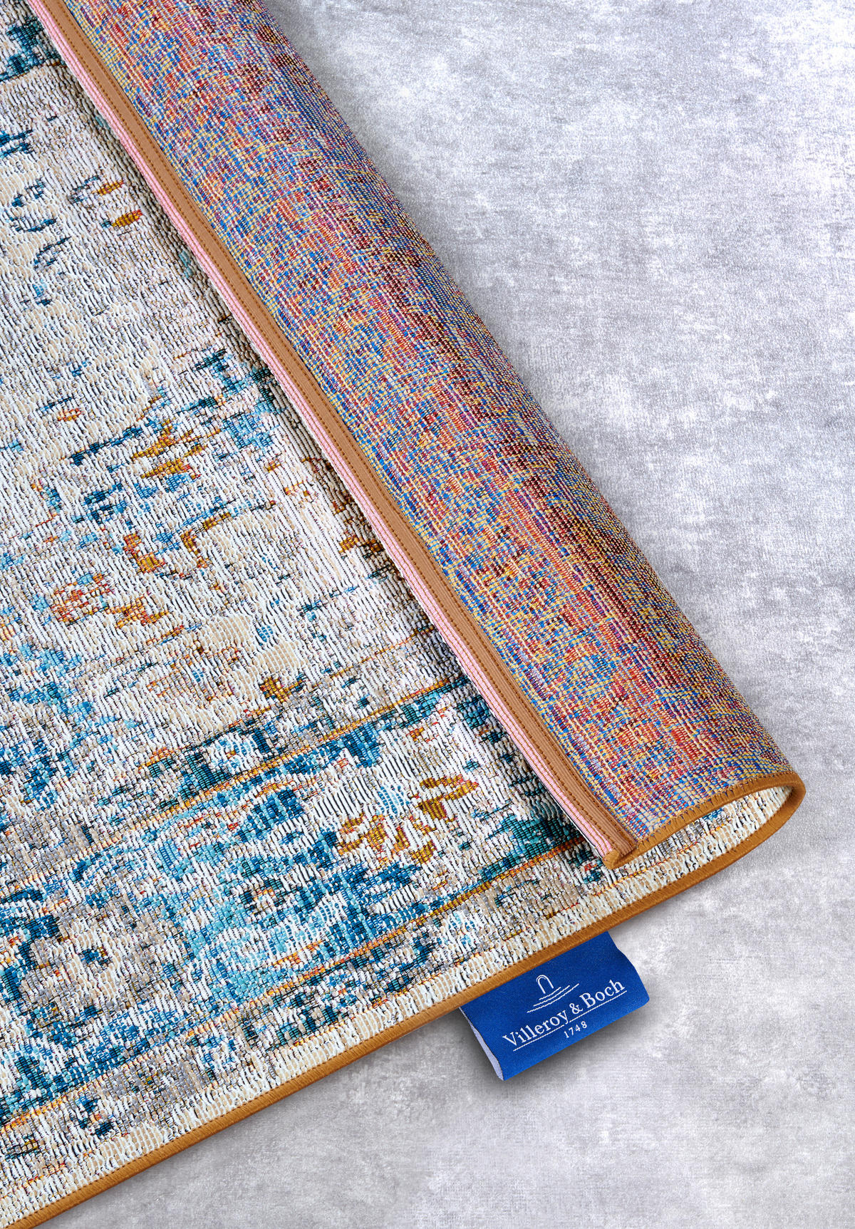 OUTDOORTEPPICH  für Terrasse und Balkon 200/285 cm Kollektion 1767 Blau, Creme  - Blau/Creme, Design, Kunststoff (200/285cm) - Villeroy & Boch