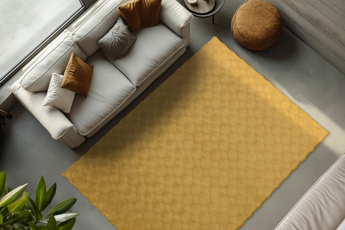 HOCHFLORTEPPICH 200/290 cm My Diamond Cut Gelb  - Gelb, Design, Textil (200/290cm) - Obsession
