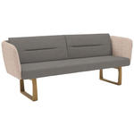 SITZBANK 224/91/69 cm Flachgewebe Anthrazit, Greige massiv Holz  - Greige/Eichefarben, Design, Holz/Textil (224/91/69cm) - Valnatura