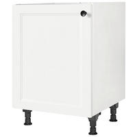 SPÜLENUNTERSCHRANK 60/87/56 cm  in Weiß  - Schwarz/Weiß, MODERN, Holzwerkstoff/Metall (60/87/56cm) - Nobilia